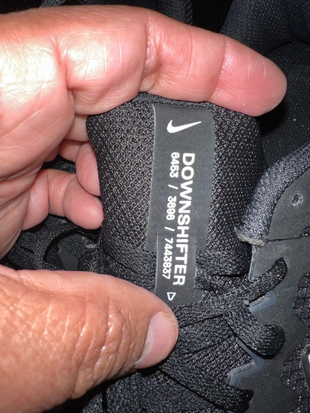 Nike Down Shifter Black & White Athletic Tennis Shoes - Picture 5 of 7